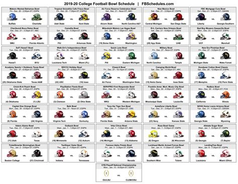 college football schedule